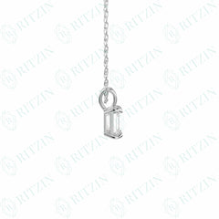 2,50 TCW Smaragdschliff-Charm 10K Lab Grown Diamond Anhänger für Damen