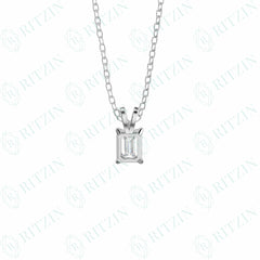 2,50 TCW Smaragdschliff-Charm 10K Lab Grown Diamond Anhänger für Damen