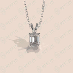 2,50 TCW Smaragdschliff-Charm 10K Lab Grown Diamond Anhänger für Damen