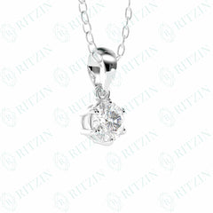 1.30 TCW Round Brilliant Cut Charm 10K Lab Grown Diamond Pendant for Women