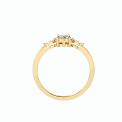1.00 TCW Marquise Cut 3 Stone 18K Lab Grown Diamond Ring for Women