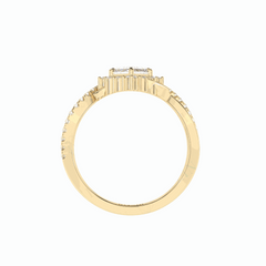 1.50 TCW Kite Cut Twisted 18K Lab Grown Diamond Ring for Women