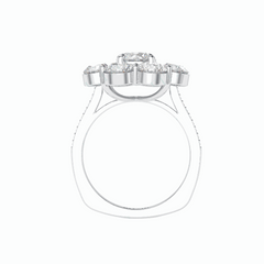 6.20 TCW Round Brilliant Cut Art Deco 18K Lab Grown Diamond Ring for Women