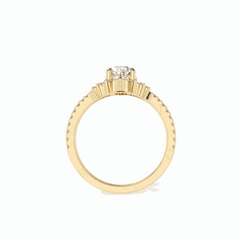 Anillo solitario de oro blanco con diamantes cultivados en laboratorio de talla triangular de 1,50 TCW para mujer