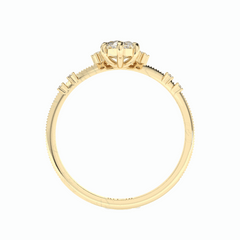 1,00 TCW Marquise Cut Cluster 18K Lab Grown Diamantring für Damen