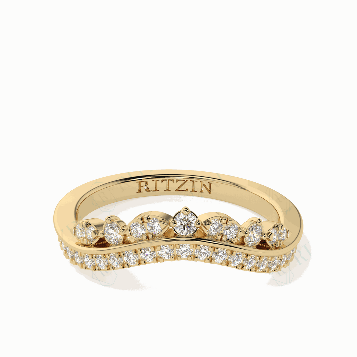 Anillo de eternidad con diamantes cultivados en laboratorio de 18 quilates y corte brillante redondo para mujer