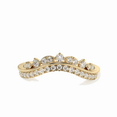 Anillo de eternidad con diamantes cultivados en laboratorio de 18 quilates y corte brillante redondo para mujer