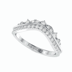 Anillo de eternidad con diamantes cultivados en laboratorio de 18 quilates y corte brillante redondo para mujer