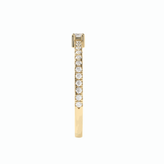 Baguette Cut Solitaire With Accents 18K Lab Grown Diamond Ring for Women