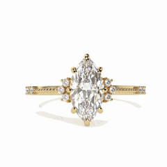 1.50 TCW Triangle Cut Solitaire White Gold Lab Grown Diamond Ring for Women