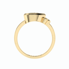 1.20 TCW Pear Cut Unique 18K Lab Grown Diamond Ring for Women