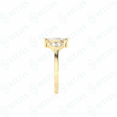 1.00 TCW Marquise Cut 3 Stone 18K Lab Grown Diamond Ring for Women