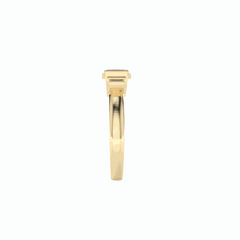Anillo de diamantes cultivados en laboratorio de 18 quilates con corte Asscher en racimo de 3,25 TCW para mujer