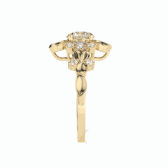 2.00 TCW Round Brilliant Cut Cluster 18K Lab Grown Diamond Ring for Women