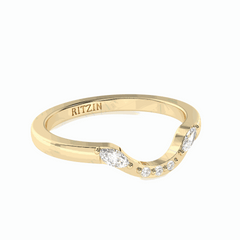 Anillo de eternidad con diamantes cultivados en laboratorio de 18 quilates y talla marquesa para mujer
