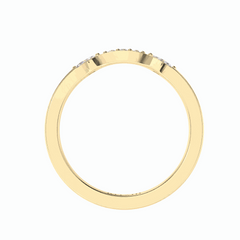 Anillo de eternidad con diamantes cultivados en laboratorio de 18 quilates y talla marquesa para mujer