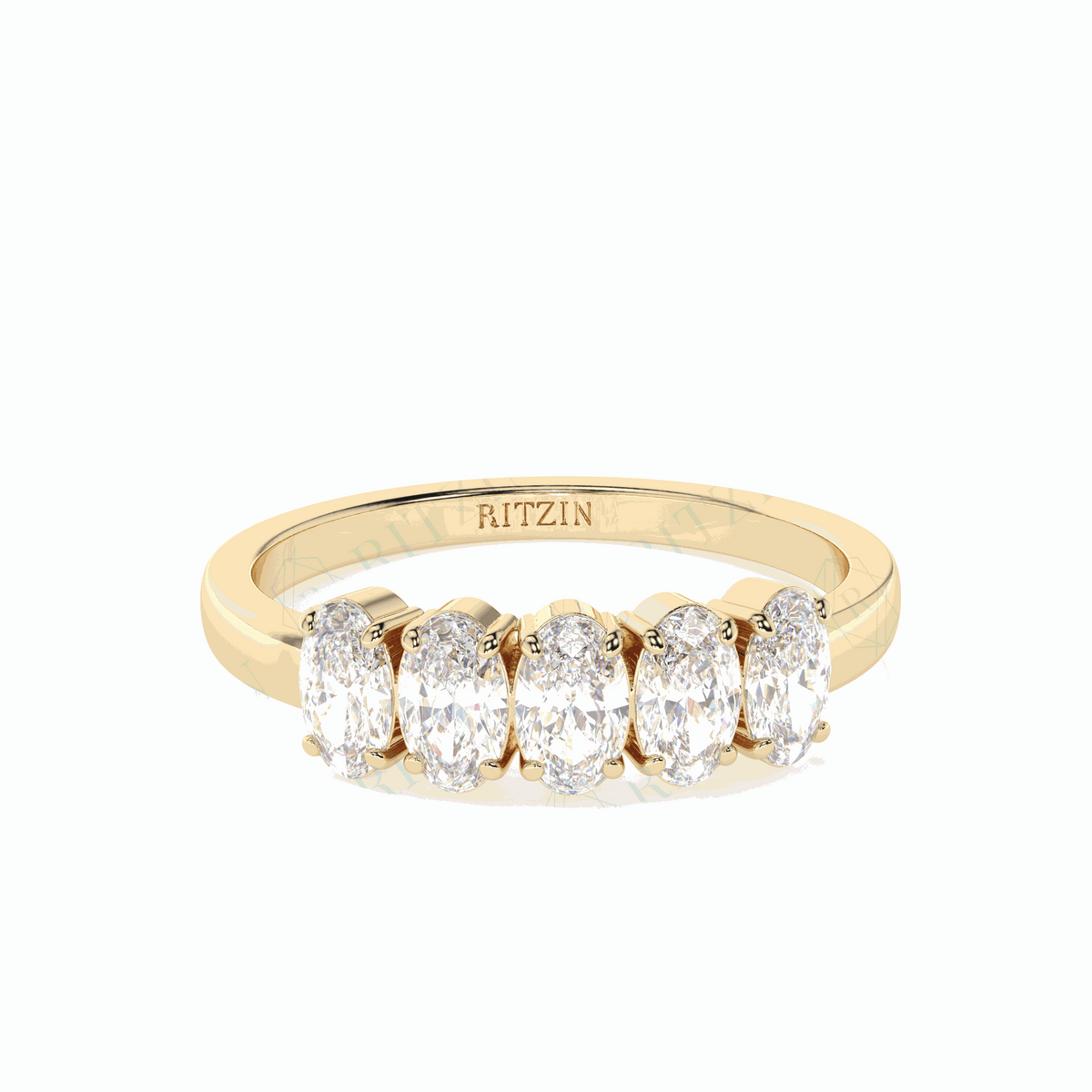1,30 TCW Eternity-Ring aus 18 Karat im Labor gezüchteter Diamant im Ovalschliff für Damen