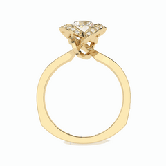 2.00 TCW Round Brilliant Cut Cluster 18K Lab Grown Diamond Ring for Women