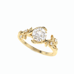 Anillo solitario de oro blanco con diamantes cultivados en laboratorio de talla triangular de 1,50 TCW para mujer