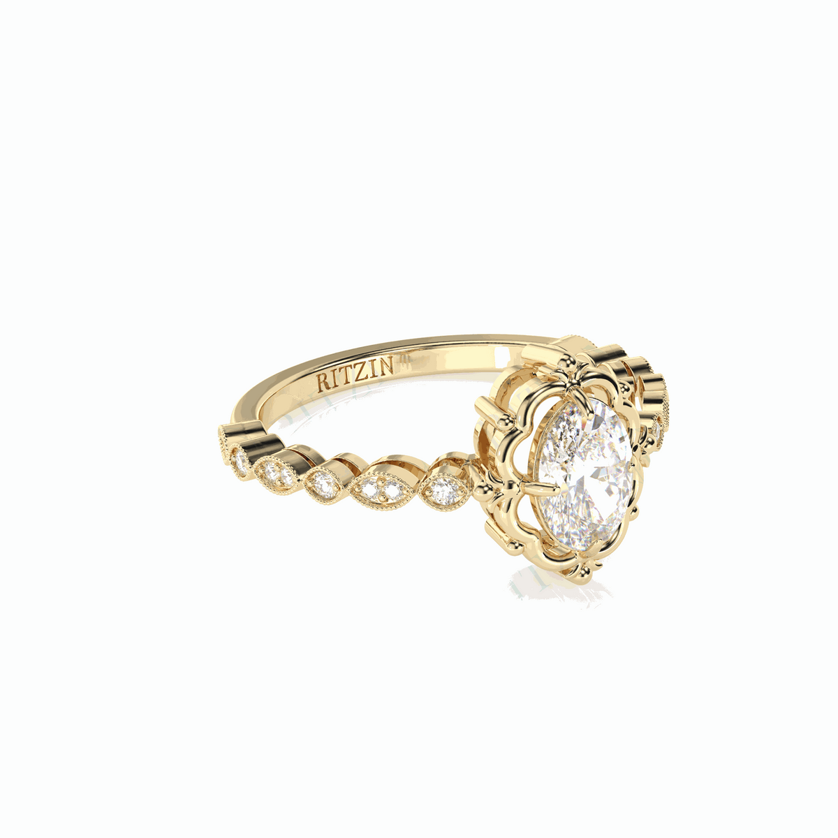 1,50 TCW Solitärring aus Weißgold mit im Labor gezüchteten Diamanten im Dreiecksschliff für Damen
