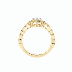 1,50 TCW Solitärring aus Weißgold mit im Labor gezüchteten Diamanten im Dreiecksschliff für Damen