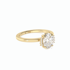 1.50 TCW Triangle Cut Solitaire White Gold Lab Grown Diamond Ring for Women